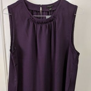 New Ann Taylor Petite Ruched Neck Shell (XL)